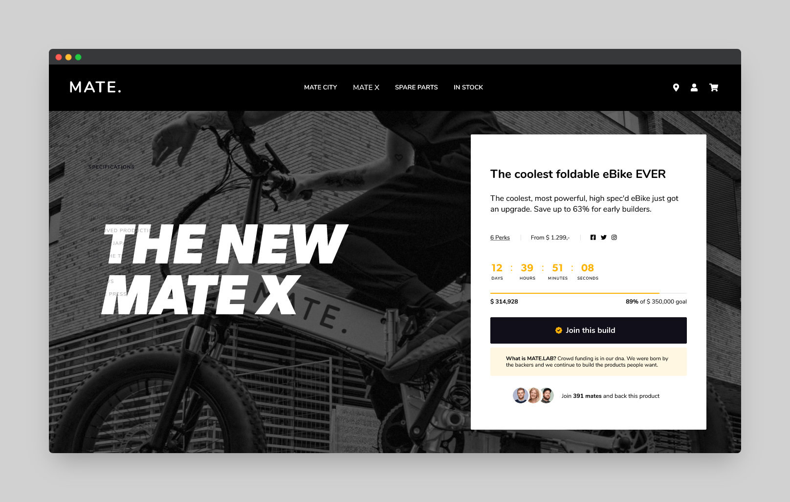 MATE Bike cover